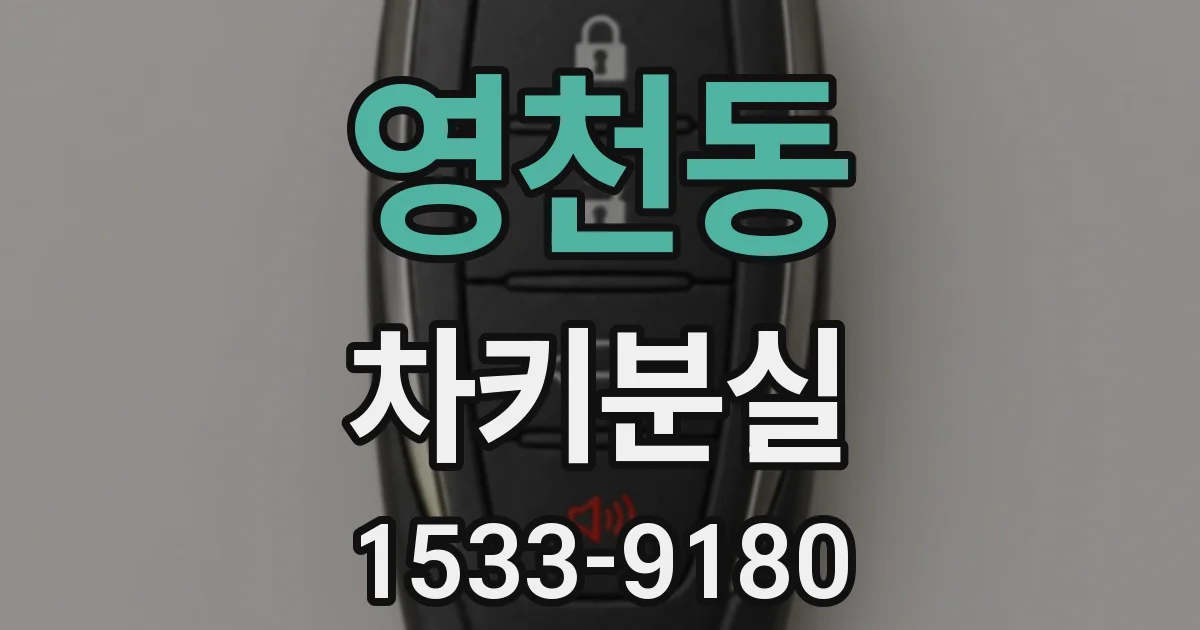 영천동 차키분실