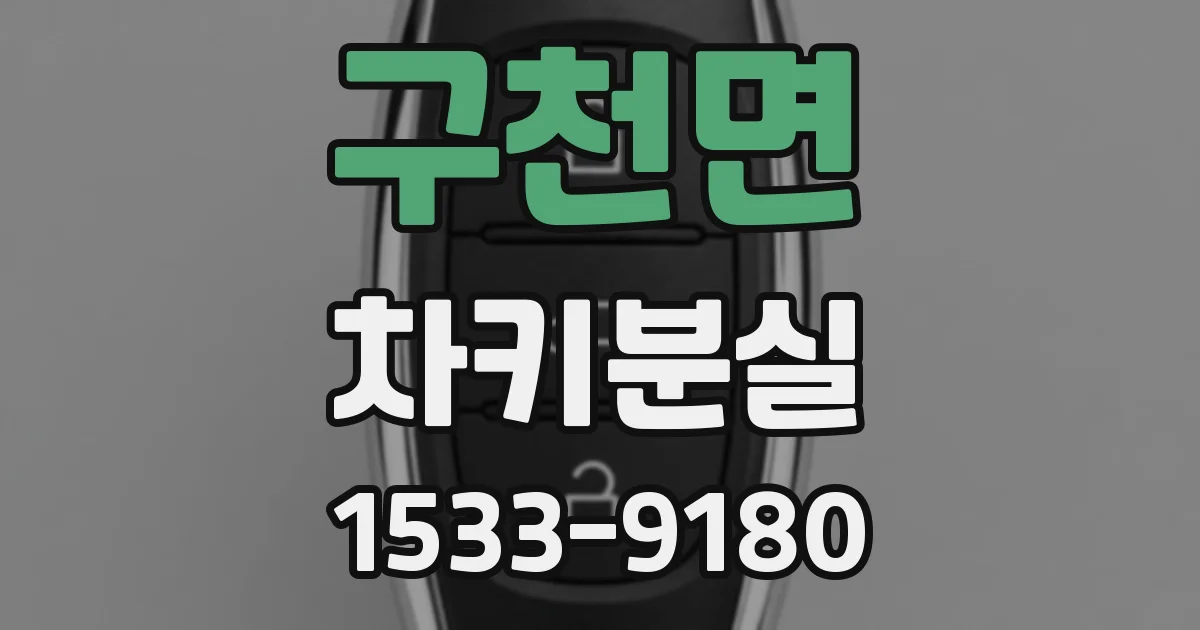 구천면 차키분실