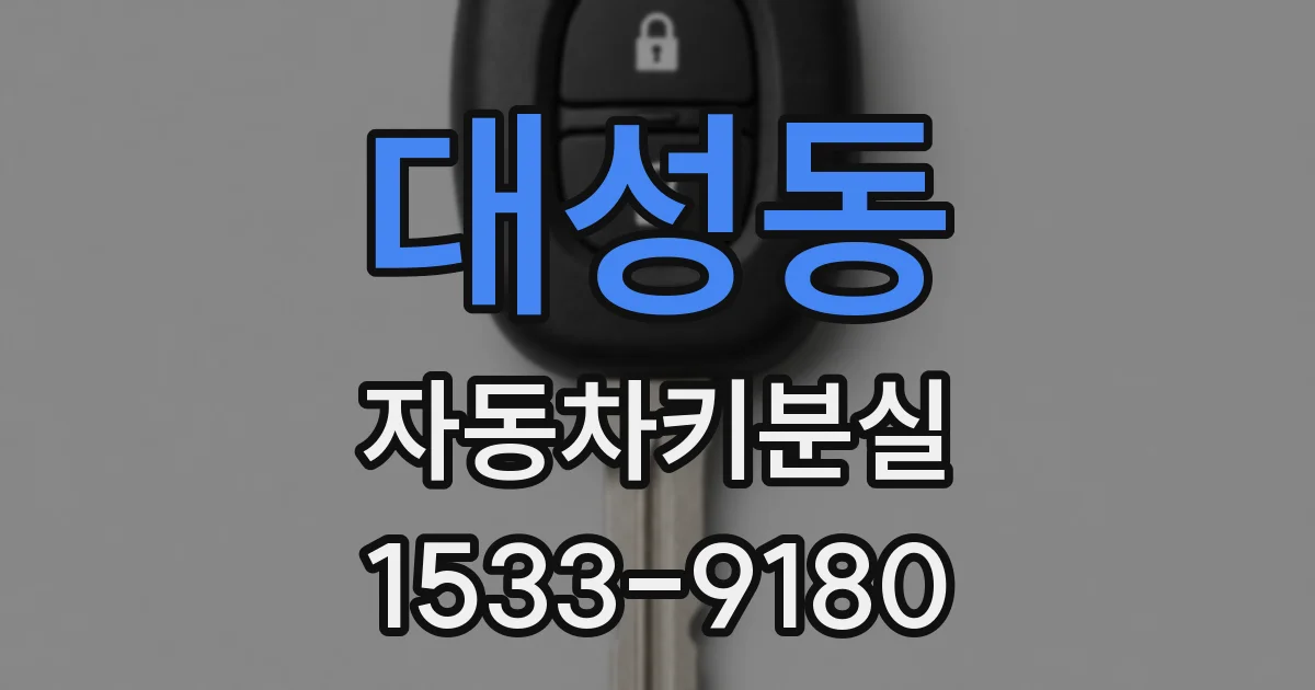 대성동 자동차키분실