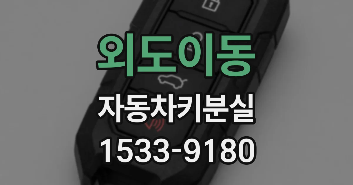 외도이동 자동차키분실