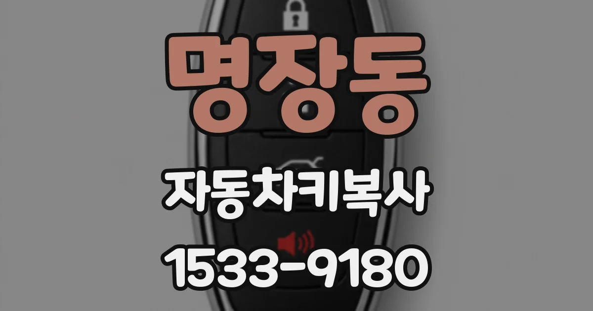 명장동 자동차키복사