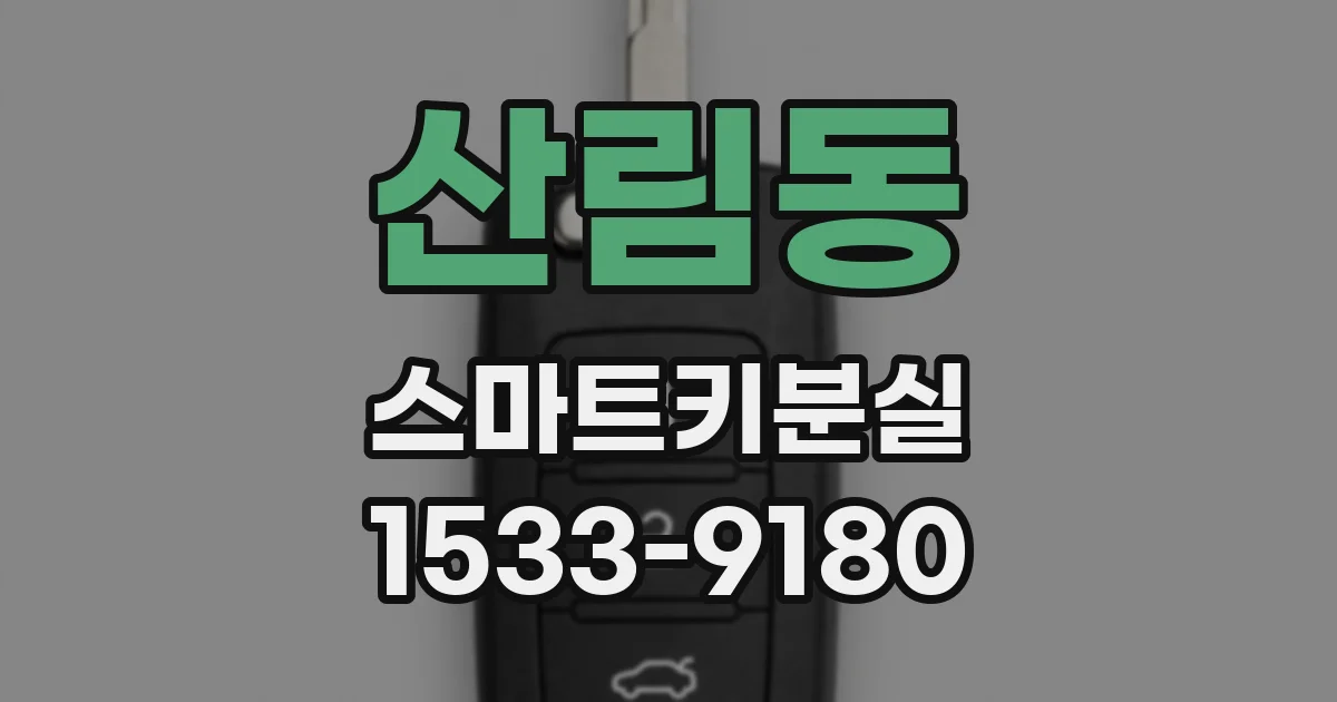 산림동 스마트키분실