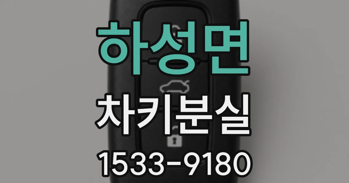 하성면 차키분실