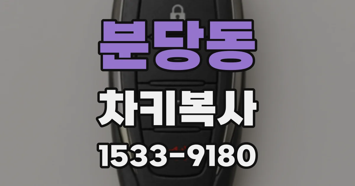 분당동 차키복사