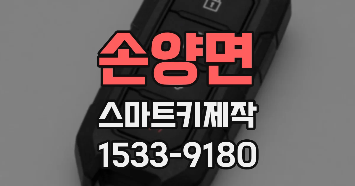 손양면 스마트키제작
