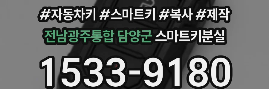 전남광주통합 담양군 스마트키분실