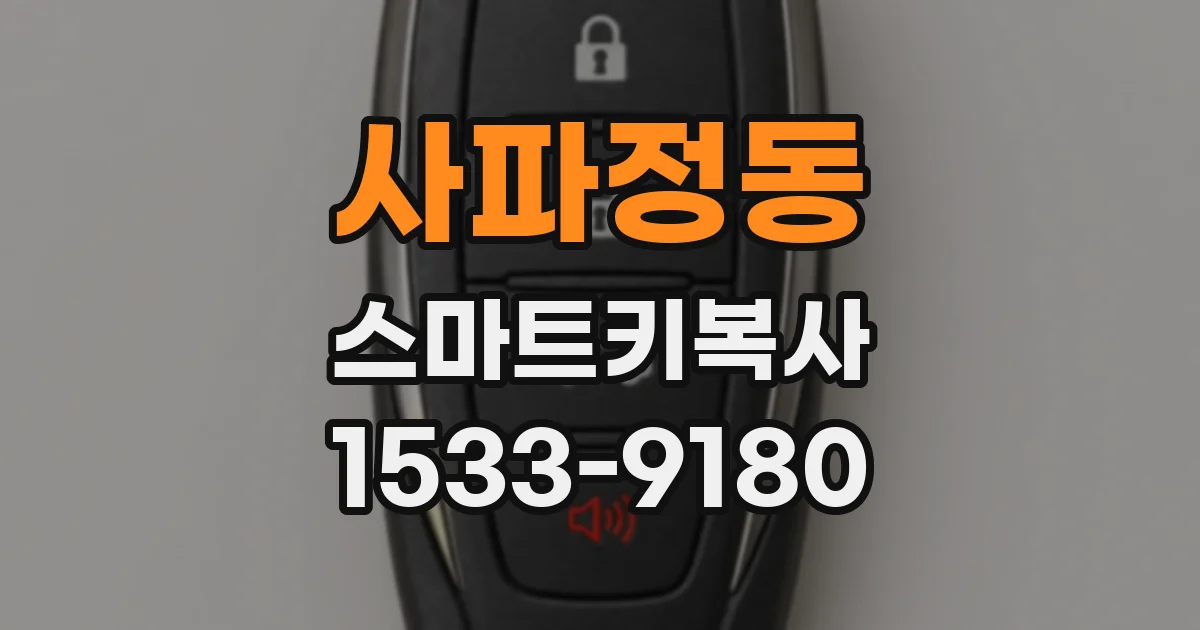 사파정동 스마트키복사