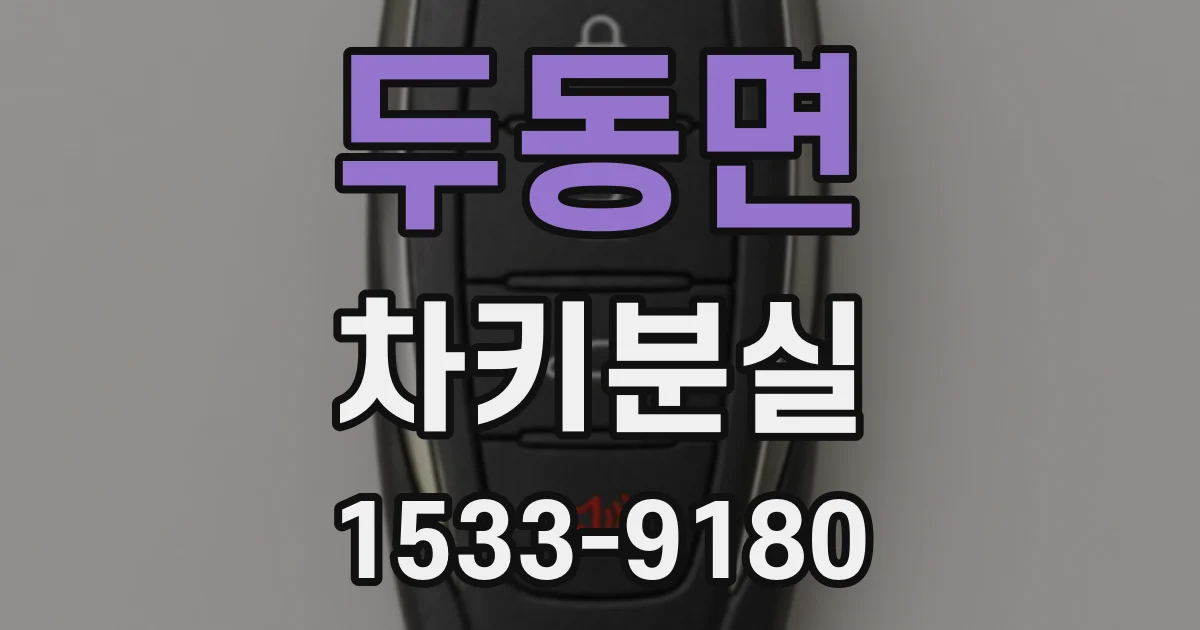 두동면 차키분실