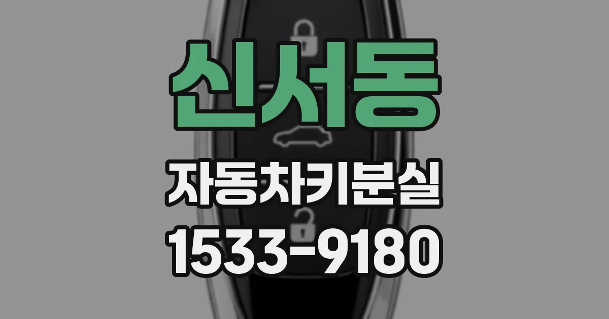 신서동 자동차키분실