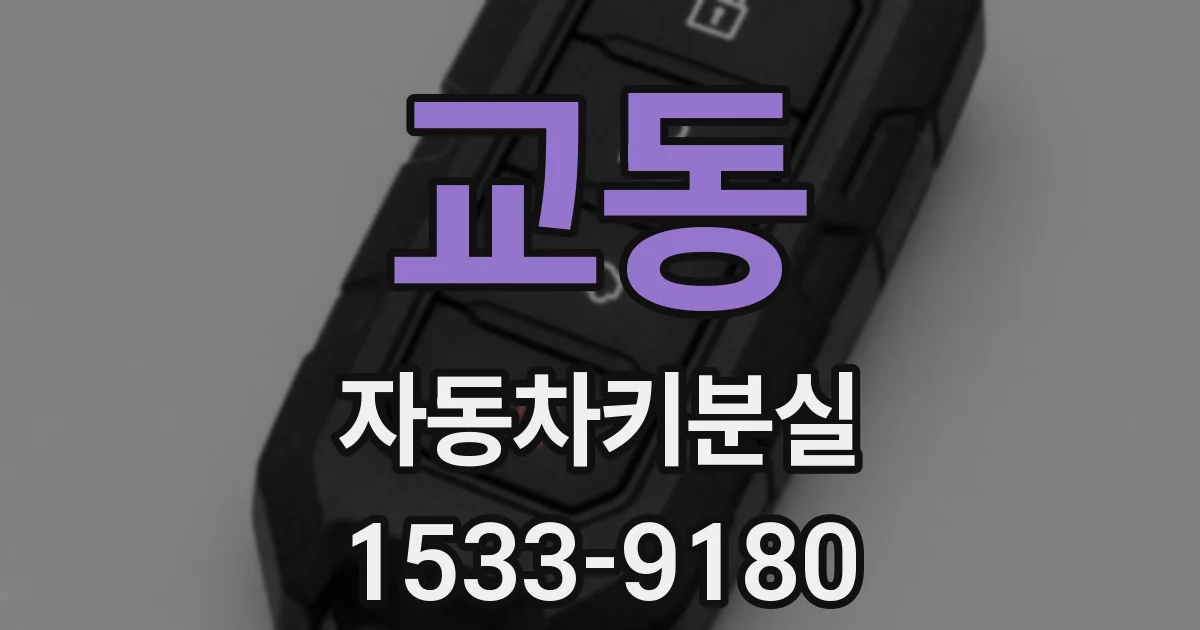 교동 자동차키분실