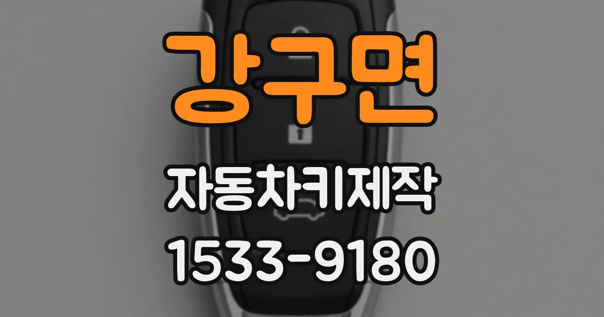 강구면 자동차키제작