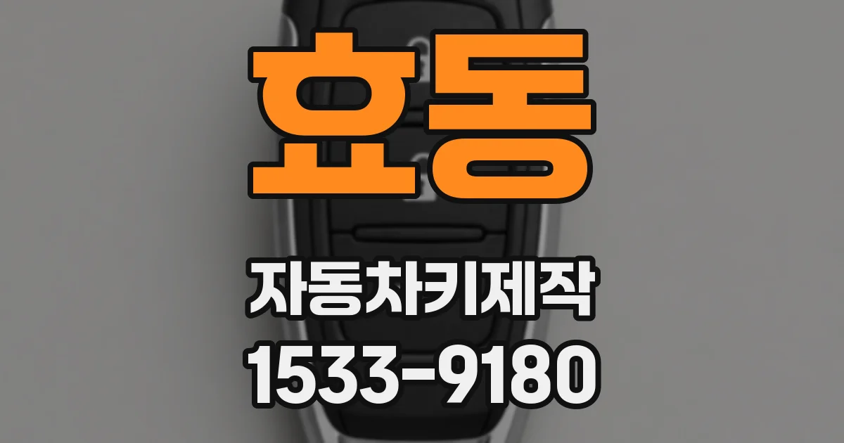 효동 자동차키제작
