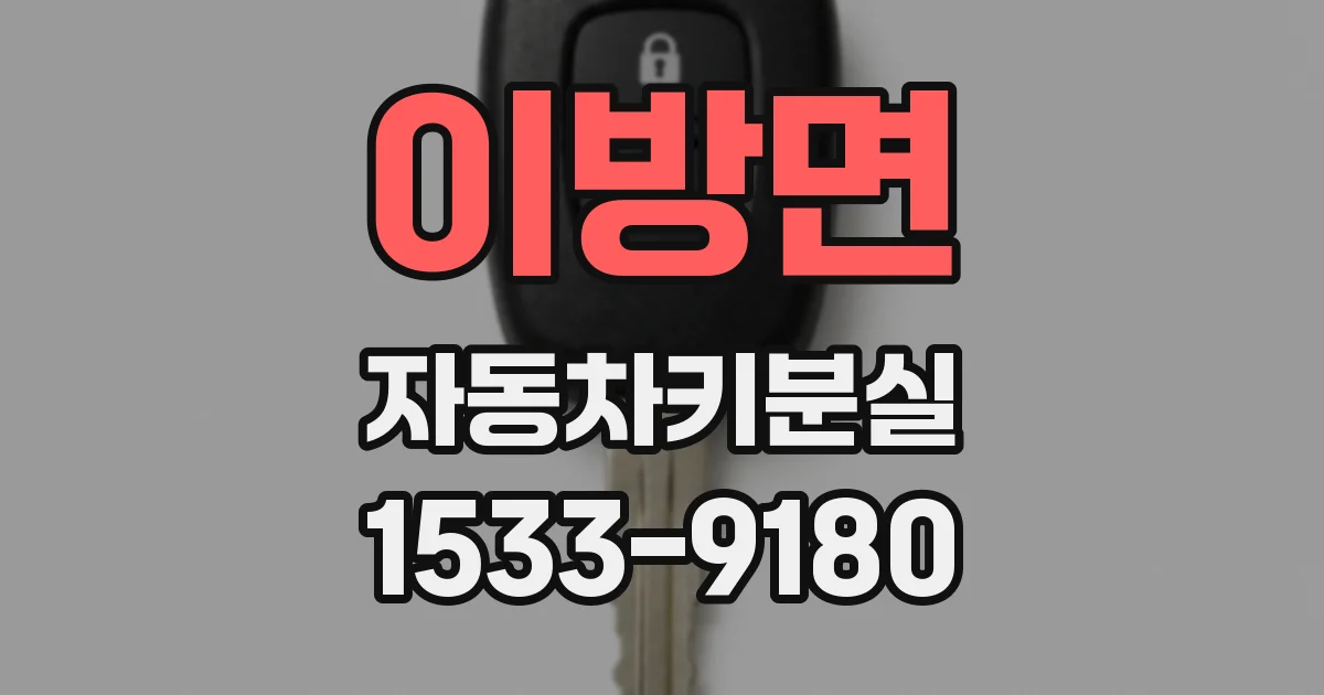 이방면 자동차키분실