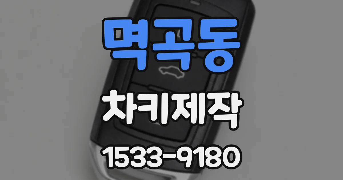 멱곡동 차키제작