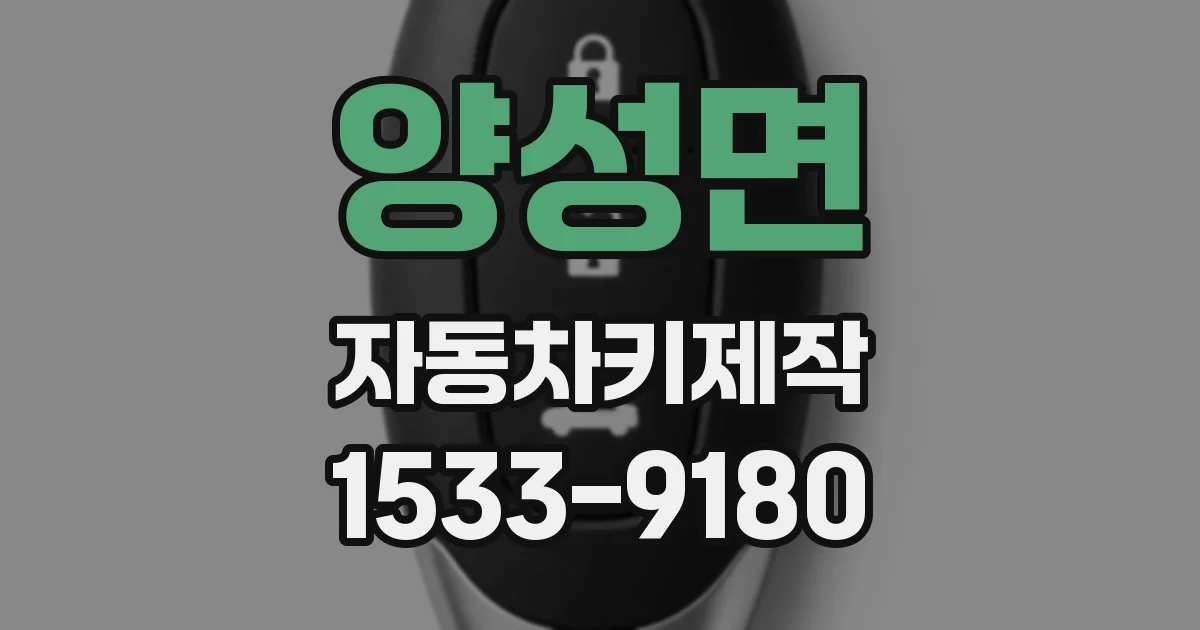양성면 자동차키제작