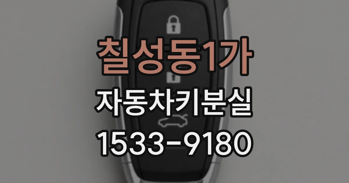 칠성동1가 자동차키분실