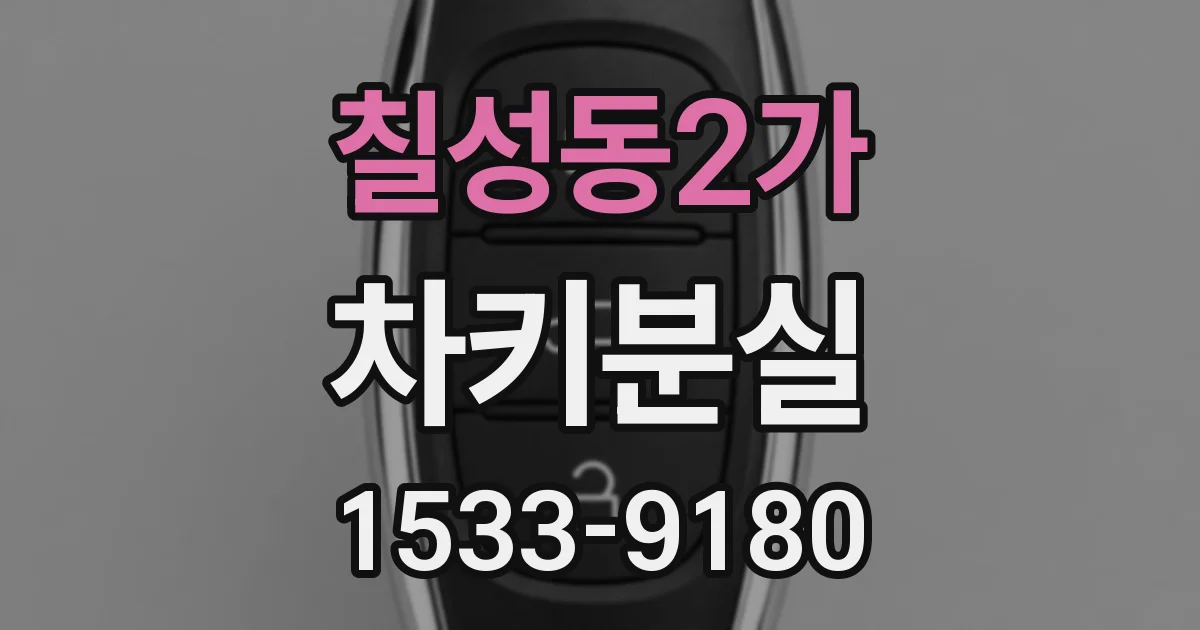 칠성동2가 차키분실