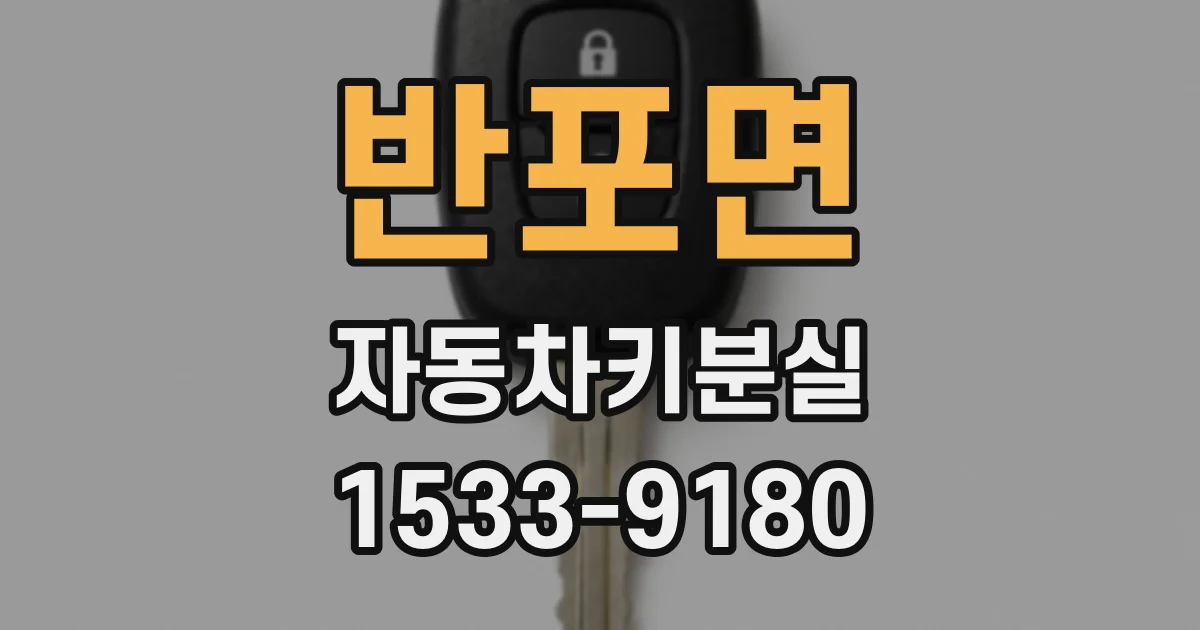 반포면 자동차키분실