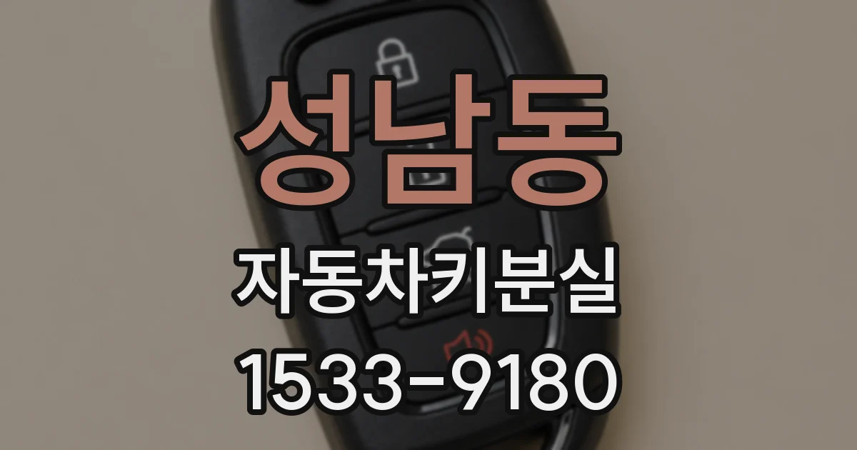 성남동 자동차키분실