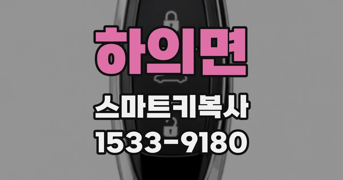 하의면 스마트키복사