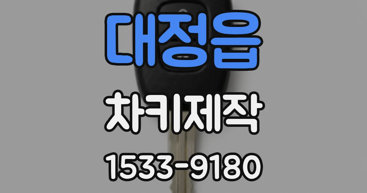 대정읍 차키제작