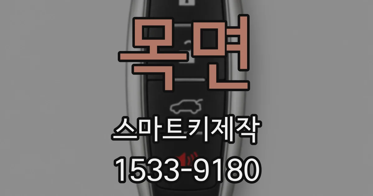 목면 스마트키제작