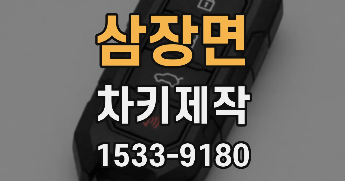 삼장면 차키제작
