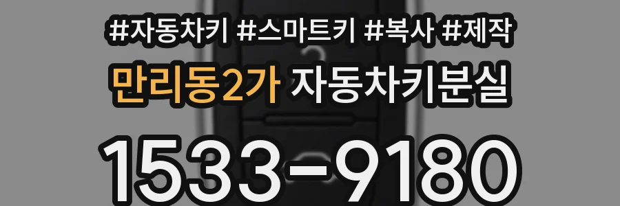 만리동2가 자동차키분실