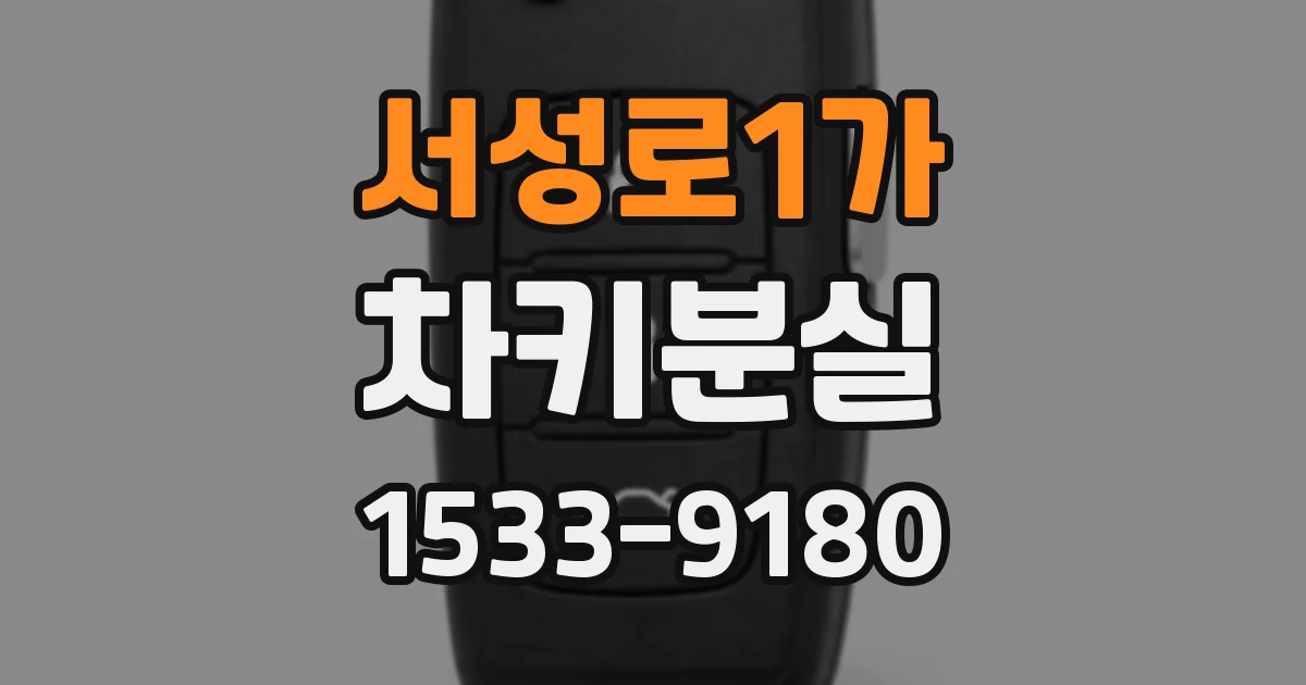 서성로1가 차키분실
