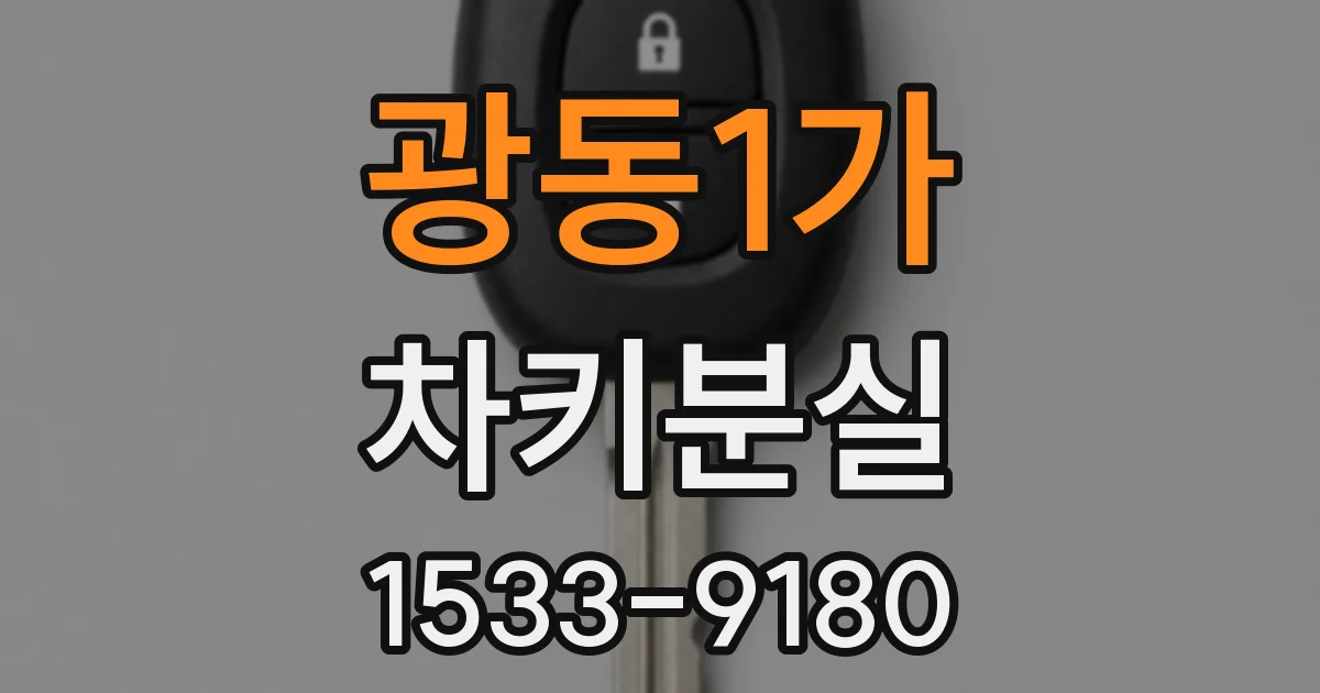 광동1가 차키분실