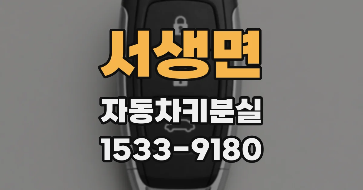 서생면 자동차키분실