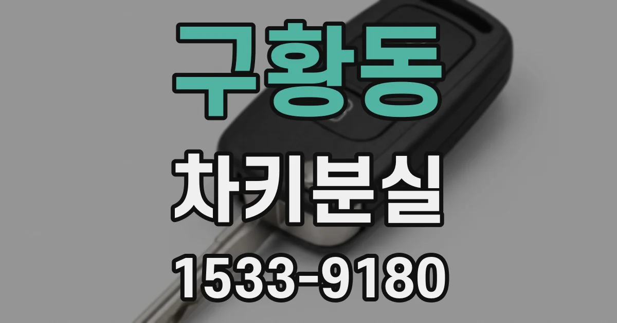 구황동 차키분실