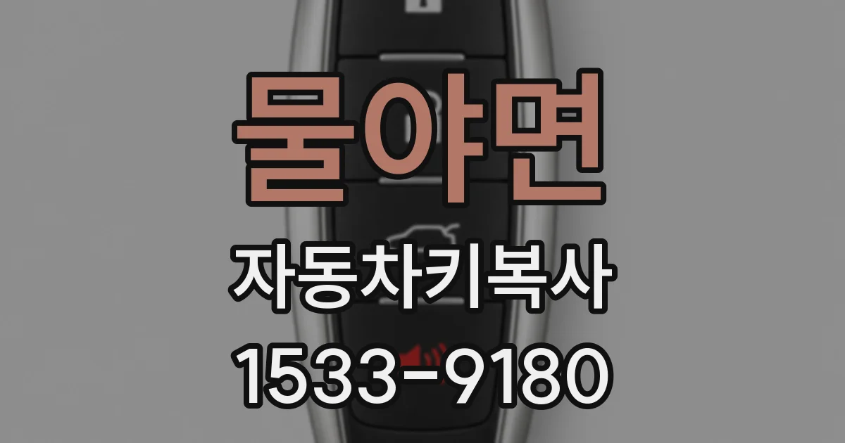 물야면 자동차키복사