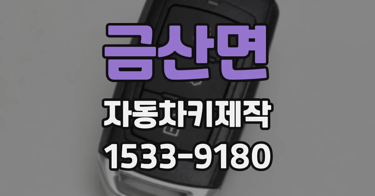 금산면 자동차키제작