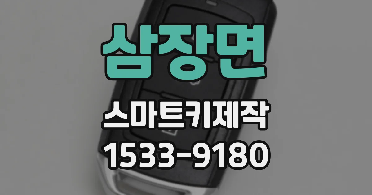 삼장면 스마트키제작