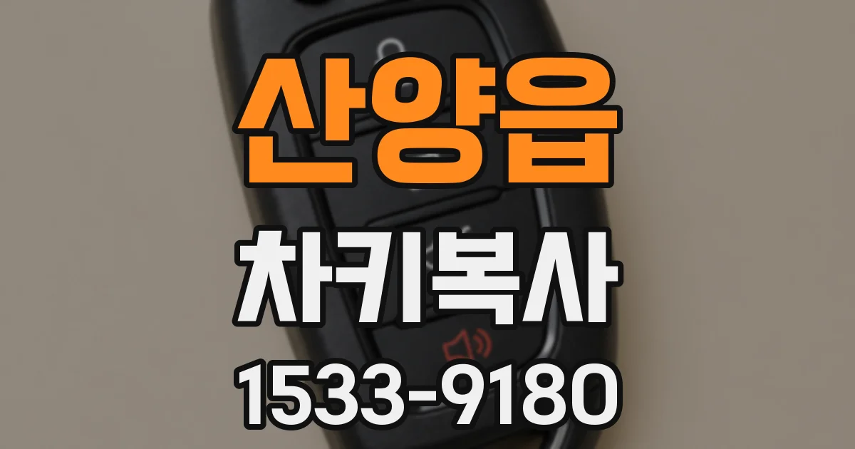 산양읍 차키복사