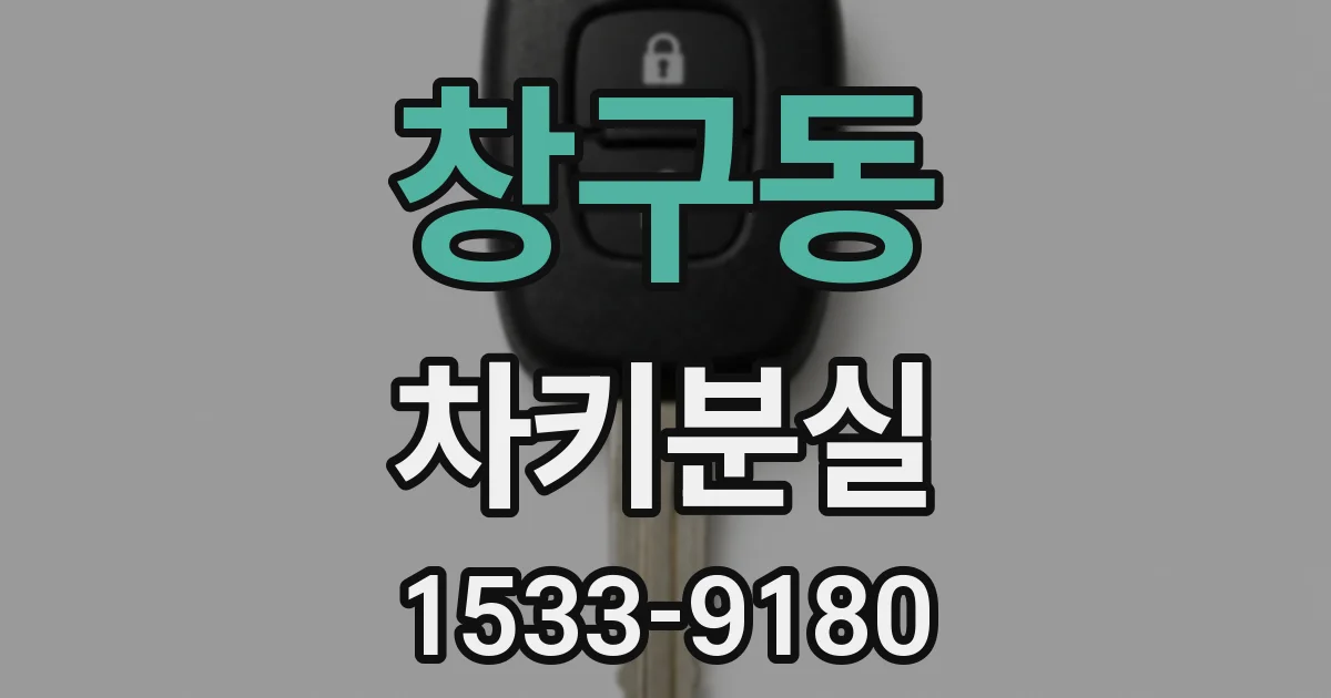 창구동 차키분실