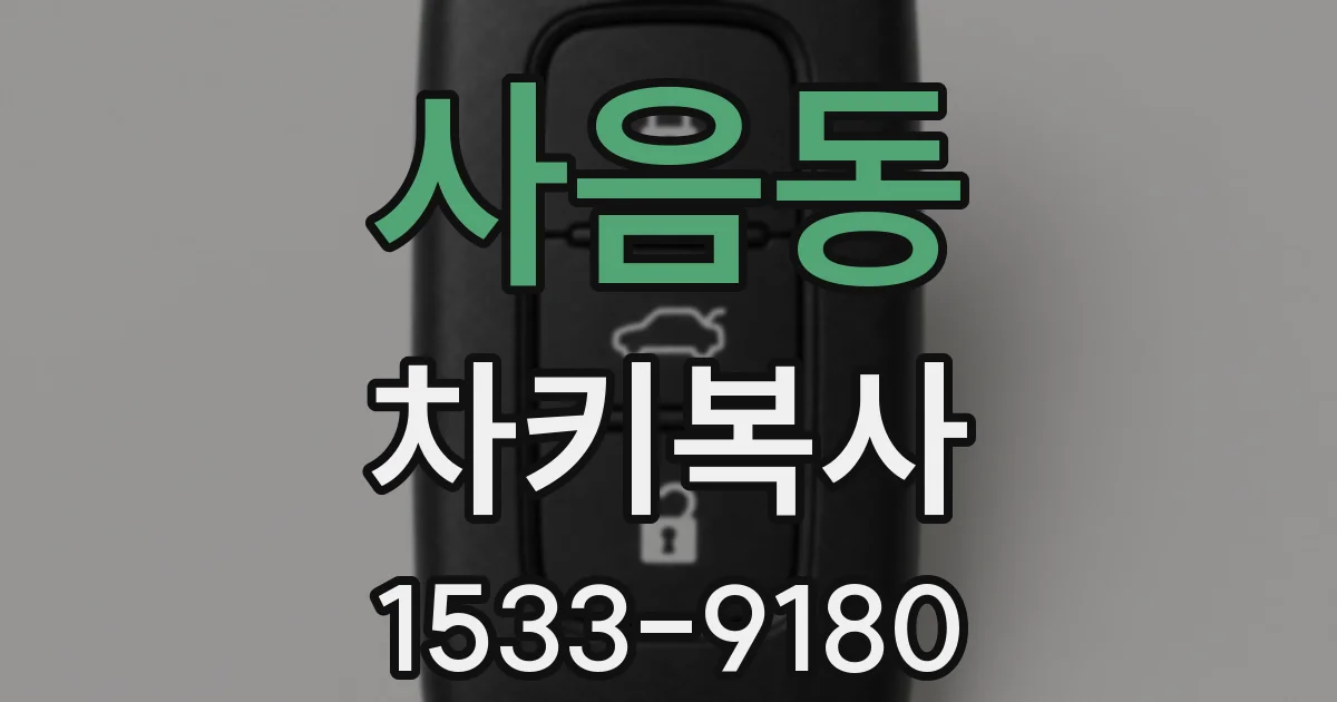 사음동 차키복사