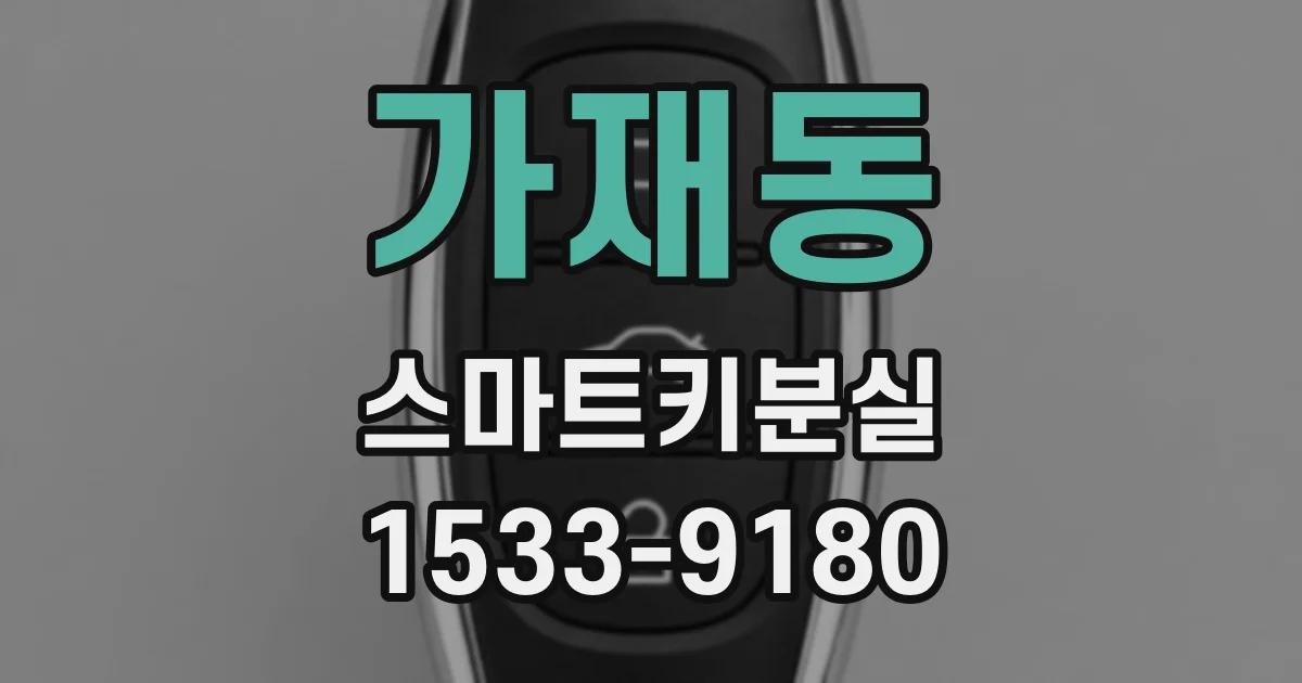 가재동 스마트키분실