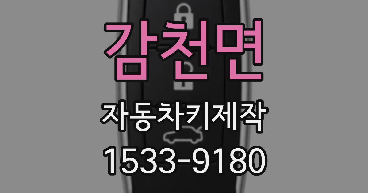 감천면 자동차키제작