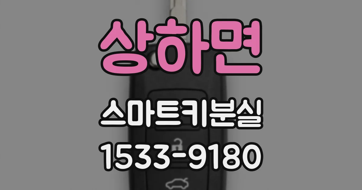 상하면 스마트키분실