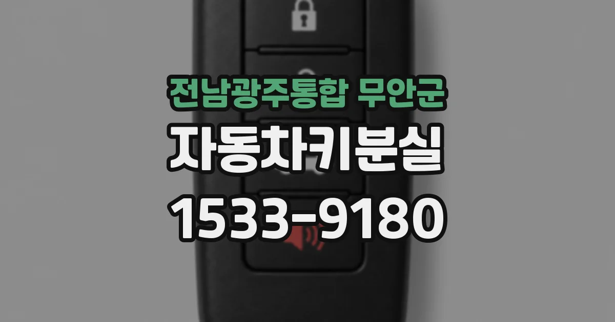 전남광주통합 무안군 자동차키분실