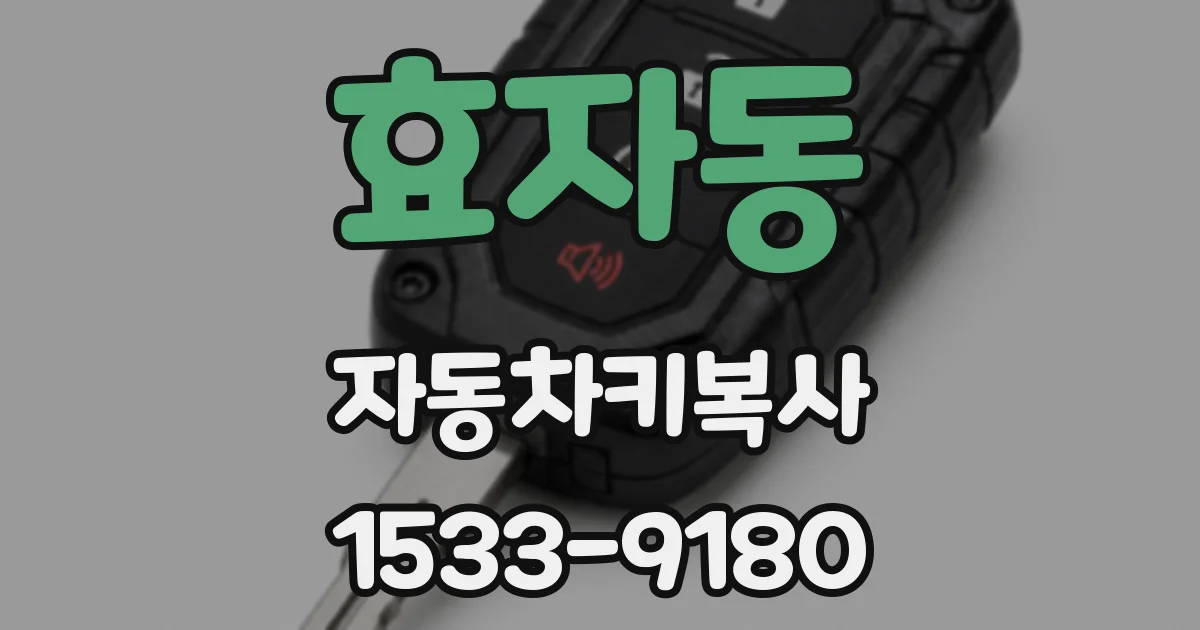 효자동 자동차키복사