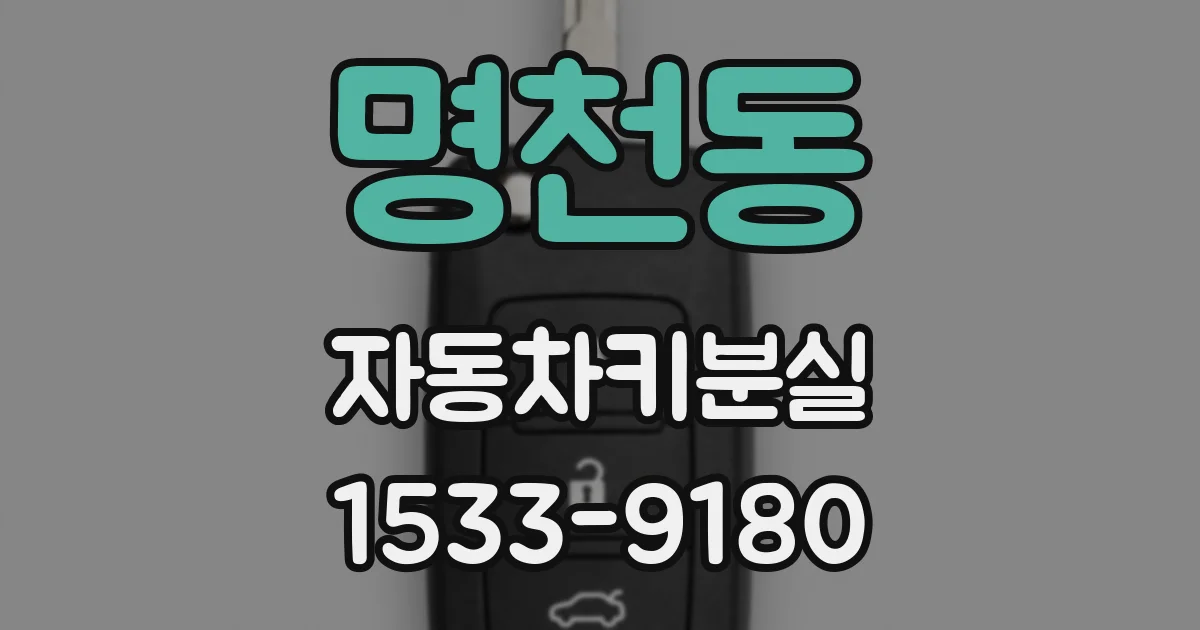 명천동 자동차키분실