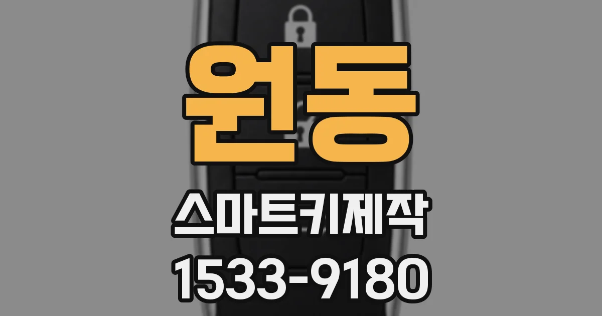 원동 스마트키제작