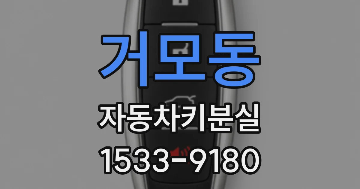 거모동 자동차키분실