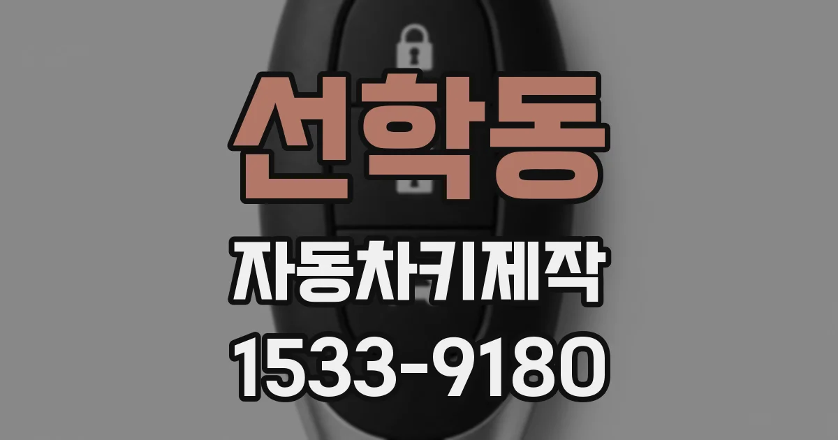 선학동 자동차키제작