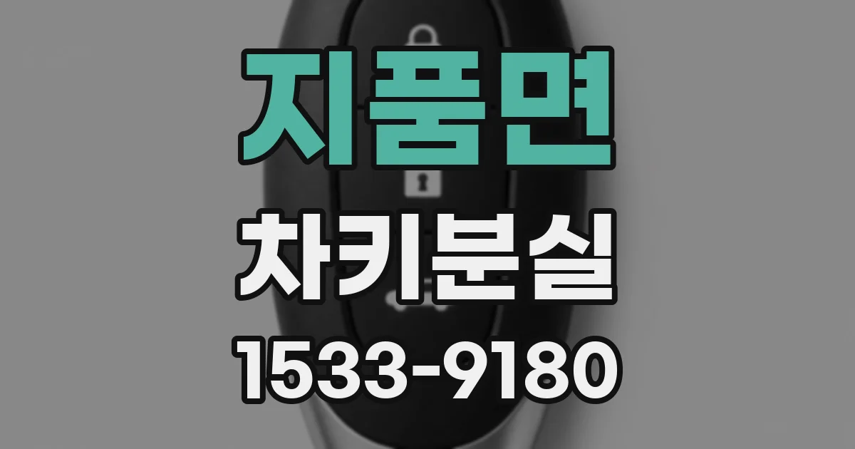 지품면 차키분실