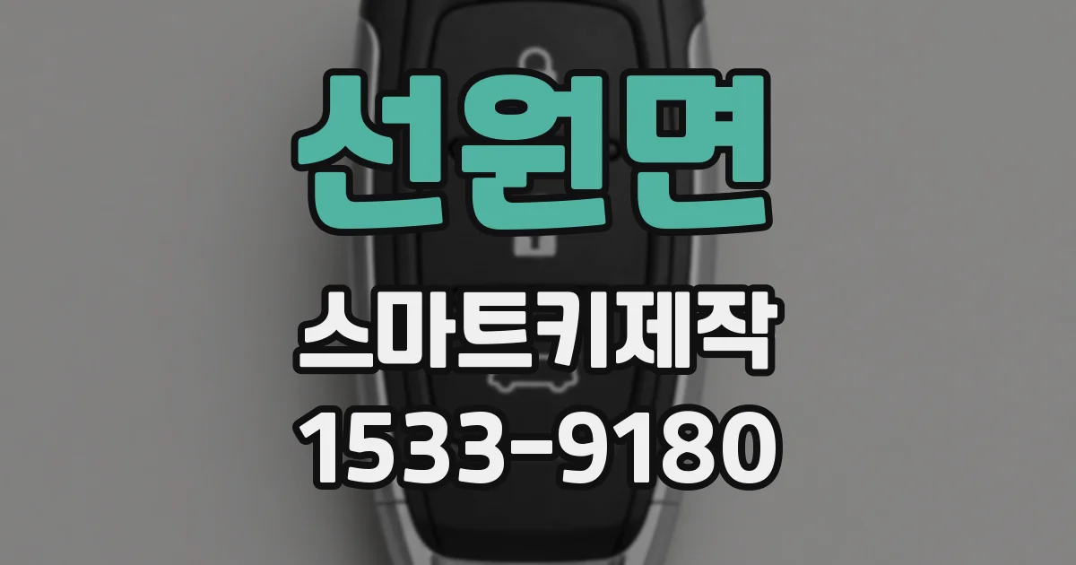 선원면 스마트키제작