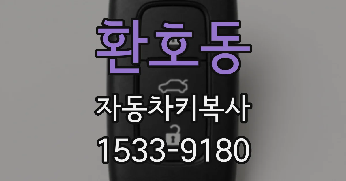 환호동 자동차키복사